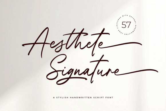 Aesthete Signature: A Handwritten Font That Feels Like Home