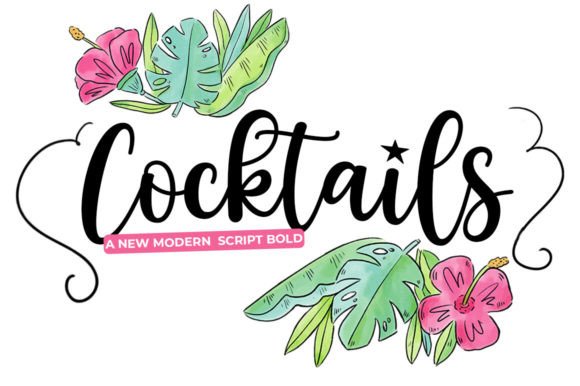 Cocktails Script: A Modern Calligraphy Font That Feels Like a Hand-Drawn Smile
