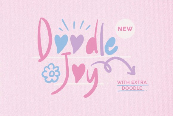 Doodle Joy: A Playful Handwritten Font for Crafters & Sellers