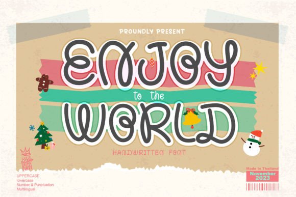 Enjoy World: A Sweet, Friendly Handwritten Typeface for Real Branding
