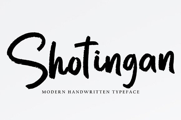 Shotingan Script Font for Handmade Labels & Invitations