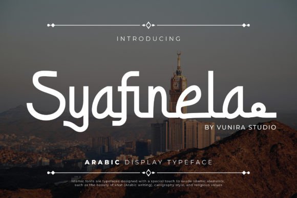 Syafinela: An Elegant Arabic Display Font for Digital Branding